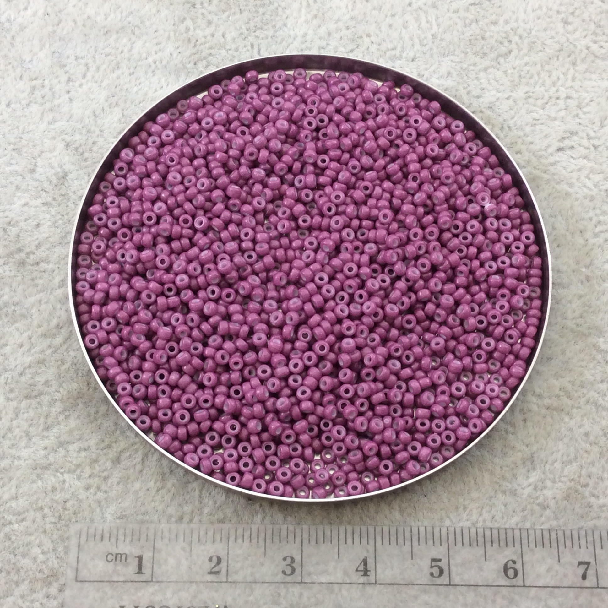 Size 11/0 Glossy Finish Opaque Dyed Wine Genuine Miyuki Glass Seed Beads - Sold by 23 Gram Tubes (Approx. 2500 Beads per Tube) - (11-92047)
