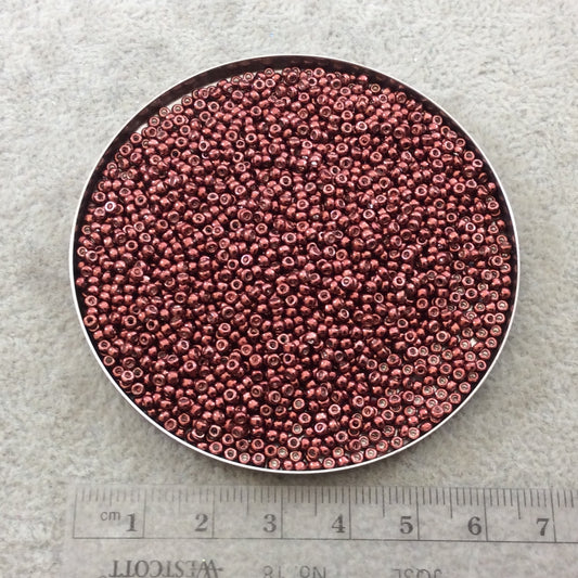 Size 11/0 Glossy Galvanized Wine Genuine Miyuki Glass Seed Beads - Sold by 23 Gram Tubes (Approx. 2500 Beads per Tube) - (11-91089)