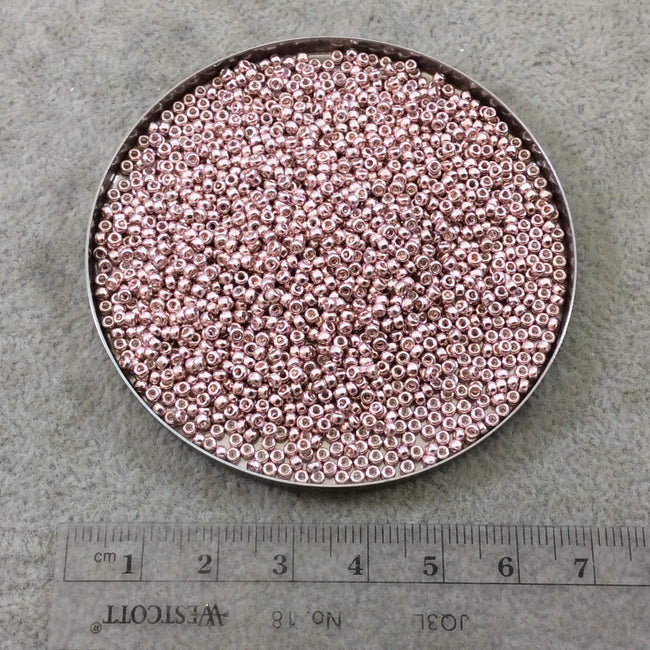 Size 11/0 Glossy Galvanized Light Rose Genuine Miyuki Glass Seed Beads - Sold by 23 Gram Tubes (Approx. 2500 Beads per Tube) - (11-91086)