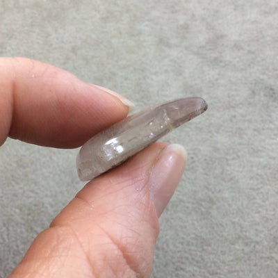 Natural Lodolite (Scenic/Garden Quartz) Teardrop Shaped Flat Back Cabochon - Measuring 21mm x 29mm, 7.5mm Dome - Quality Gemstone Cab