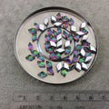 5mm x 8mm Backlit Purple/Green Spectrum Genuine Miyuki Glass GemDuo Diamond Beads - Sold by 8 Gram Tubes (~60 Beads per Tube) - (GD-29436)