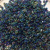 1mm x 2mm Glossy Metallic Blue Iris Genuine Miyuki Glass Seed Spacer Beads - Sold by 7 Gram Tubes (Approx 770 Beads per Tube) - (SPR2-455)