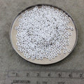 1mm x 3mm Glossy White Luster Genuine Miyuki Glass Seed Spacer Beads - Sold by 8 Gram Tubes (Approx 520 Beads per Tube) - (SPR3-420)