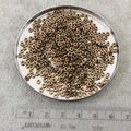 1mm x 3mm Glossy Metallic Bronze Genuine Miyuki Glass Seed Spacer Beads - Sold by 8 Gram Tubes (Approx 520 Beads per Tube) - (SPR3-457)