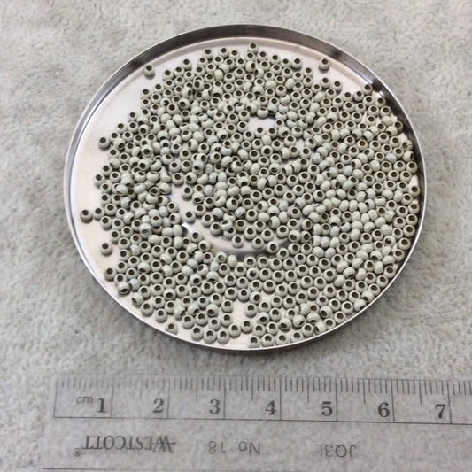 Size 11/0 Glossy Finish Beige Coated Brass Seed Beads with 1.1mm Holes - Sold by 2", 13 Gram Tubes (Approx. 700 Beads per Tube) - (MT11-BG)