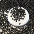 Size 11/0 Glossy Finish Black Coated Brass Seed Beads with 1.1mm Holes - Sold by 2", 13 Gram Tubes (Approx. 700 Beads per Tube) - (MT11-BLK)