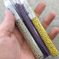 Size 8/0 Glossy Finish Orange Coated Brass Seed Beads with 1.1mm Holes - Sold by 5", 36 Gram Tubes (~900 Beads per Tube) - (MT8-ORN)