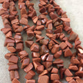 Goldstone (Manmade Glass) Chunky Nugget Shape Beads with 1mm Holes - Sold by 16" Strands (Approx. 75-80 Beads) - Measuring 10-15mm Wide