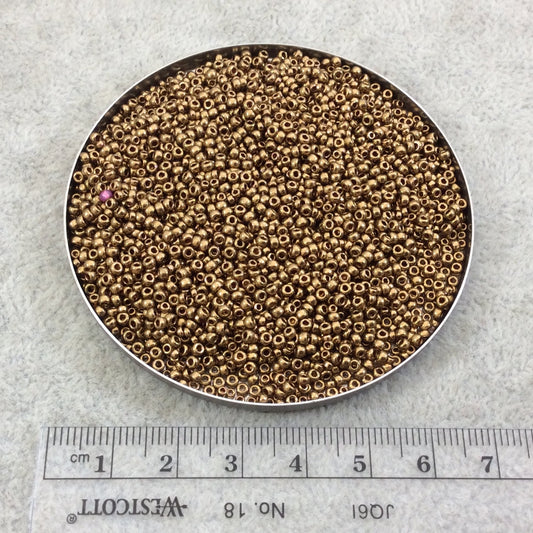 Size 11/0 Glossy Finish Metallic Light Bronze Genuine Miyuki Glass Seed Beads - Sold by 23 Gram Tubes (~2500 Beads per Tube) - (11-9457L)