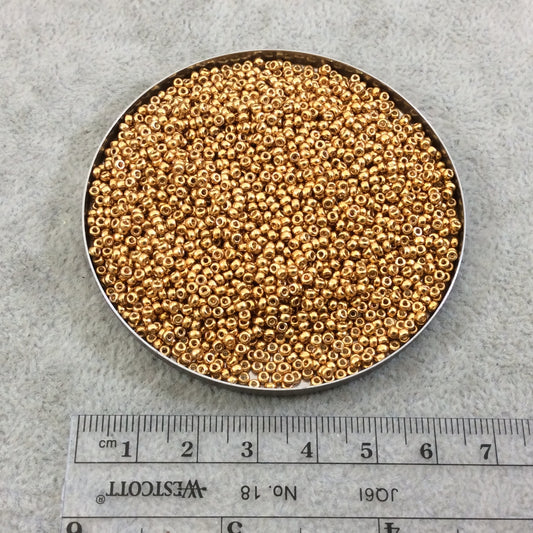 Size 11/0  Duracoat Galvanized Yellow Gold Genuine Miyuki Glass Seed Beads - Sold by 23 Gram Tubes (~2500 Beads per Tube) - (11-94203)