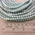 6mm Faceted Round Blue-Green Amazonite Beads - 15.5" Strand (Approximately 67 Beads) - Natural Semi-Precious Gemstone