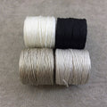SET OF 4 - Beadsmith S-Lon 400 Color Coordinated Salt & Pepper Mix Nylon Macrame/Jewelry Cord Spool Set - 0.9mm Thick - (SL400-MIXSP)