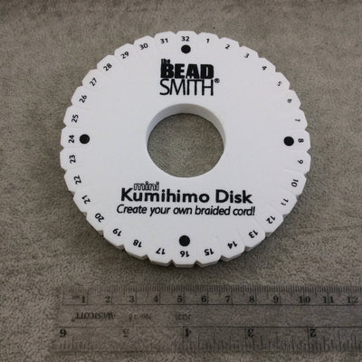 4.25" Beadsmith Brand Round Kumihimo Braiding Disc - 3/8" Thick Foam Wheel with Cord Management Notches - Sold Individually - (KD603)