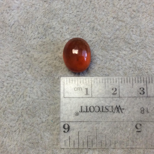 OOAK Natural Hessonite Garnet Oblong Oval Shaped Domed Back Cabochon - Measuring 10mm x 13mm, 7.25mm Dome Height - Quality Gemstone Cab