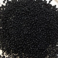 Size 15/0 Opaque Black Genuine Miyuki Glass Seed Beads - Sold by 8.2 Gram Tubes (~2050 Beads per Tube) - (15-9401)