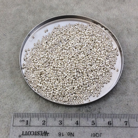 Size 15/0 Galvanized Silver Genuine Miyuki Glass Seed Beads - Sold by 8.2 Gram Tubes (~2050 Beads per Tube) - (15-9181)