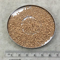 Size 15/0 Duracoat Galvanized Matte Champagne Genuine Miyuki Glass Seed Beads - Sold by 8.2 Gram Tubes (~2050 Beads per Tube) - (15-94204F)