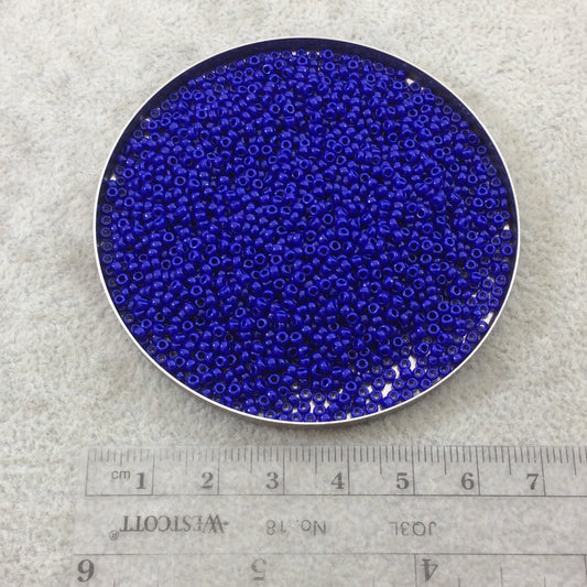 Size 11/0 Glossy Finish Opaque Cobalt Blue Genuine Miyuki Glass Seed Beads - Sold by 23 Gram Tubes (Approx. 2500 Beads per Tube) - (11-9414)