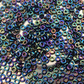 1mm x 3mm Glossy Metallic Blue Iris Genuine Miyuki Glass Seed Spacer Beads - Sold by 8 Gram Tubes (Approx 520 Beads per Tube) - (SPR3-455)