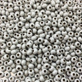 Size 8/0 Glossy Finish Beige Coated Brass Seed Beads with 1.1mm Holes - Sold by 5", 36 Gram Tubes (Approx. 900 Beads per Tube) - (MT8-BG)
