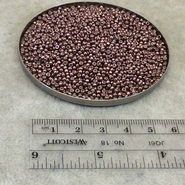 Size 11/0 Metallic Finish Galvanized Rose Gold Color Miyuki Glass Seed Beads - Sold by 23 Gram Tubes (~ 2500 Beads / Tube) - (11-91085)