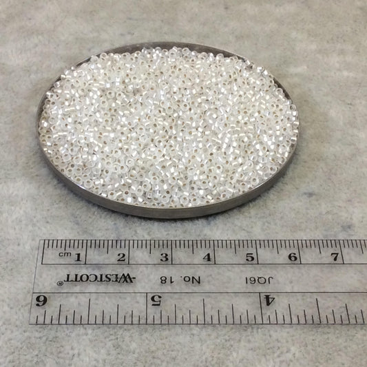 Size 11/0 Semi-Matte Finish Silver-Lined Crystal Color Miyuki Glass Seed Beads - Sold by 23 Gram Tubes (~ 2500 Beads / Tube) - (11-91901)