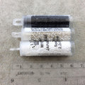 1mm x 2mm Matte White AB Genuine Miyuki Glass Seed Spacer Beads - Sold by 7 Gram Tubes (~ 770 Beads per Tube) - (SPR2-402FR)