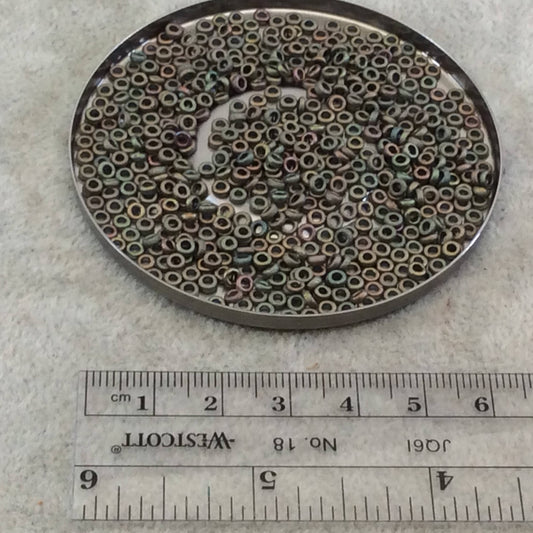 1mm x 3mm Metallic Khaki Genuine Miyuki Glass Seed Spacer Beads - Sold by 8 Gram Tubes (Approx. 520 Beads per Tube) - (SPR3-2035)