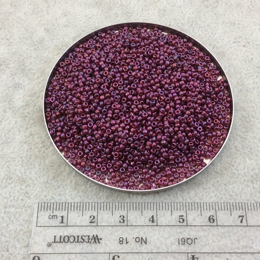 Size 11/0 Glossy Finish Cranberry Gold Luster Genuine Miyuki Glass Seed Beads - Sold by 23 Gram Tubes (~2500 Beads per Tube) - (11-9313)