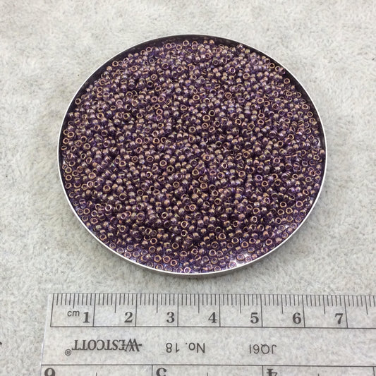Size 11/0 Glossy Finish Light Violet Gold Luster Genuine Miyuki Glass Seed Beads - Sold by 23 Gram Tubes (~2500 Beads per Tube) - (11-91885)
