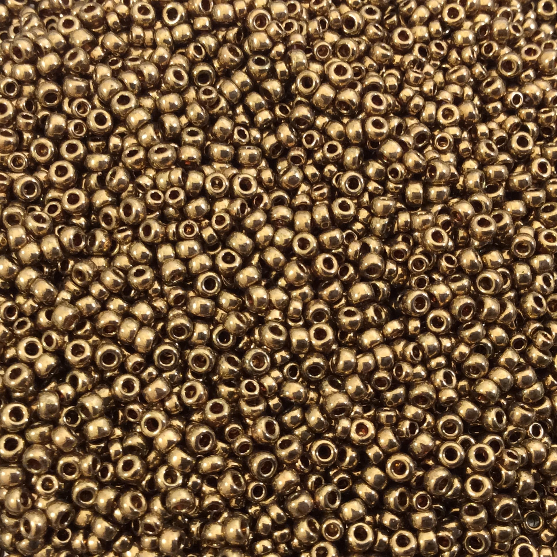 Size 11/0 Glossy Finish Metallic Light Bronze Genuine Miyuki Glass Seed Beads - Sold by 23 Gram Tubes (~2500 Beads per Tube) - (11-9457L)