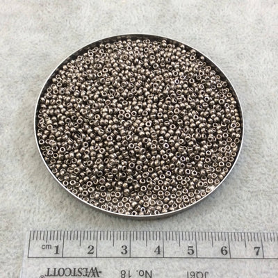 Size 11/0  Duracoat Galvanized Pewter Genuine Miyuki Glass Seed Beads - Sold by 23 Gram Tubes (~2500 Beads per Tube) - (11-94221)