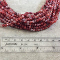 4mm Red Mottled Agate Beads