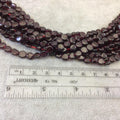 6mm Garnet Coin Beads | Semi Precious Indian Gemstone Beads