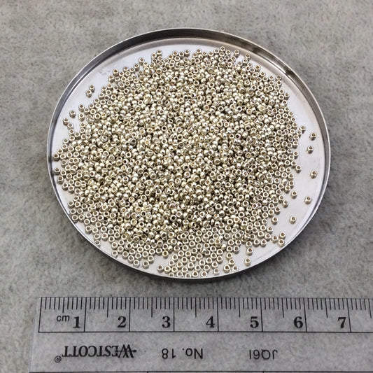 Size 15/0 Duracoat Galvanized Silver Genuine Miyuki Glass Seed Beads - Sold by 8.2 Gram Tubes (~2050 Beads per Tube) - (15-94201)