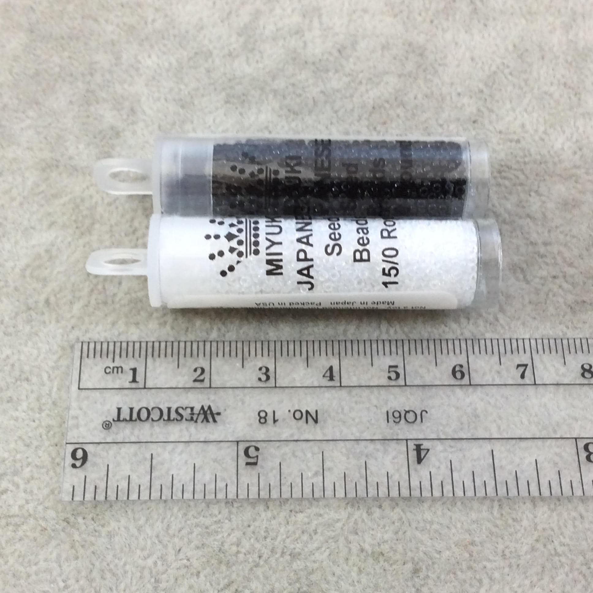 Size 15/0 Duracoat Galvanized Pewter Genuine Miyuki Glass Seed Beads - Sold by 8.2 Gram Tubes (~2050 Beads per Tube) - (15-94202)