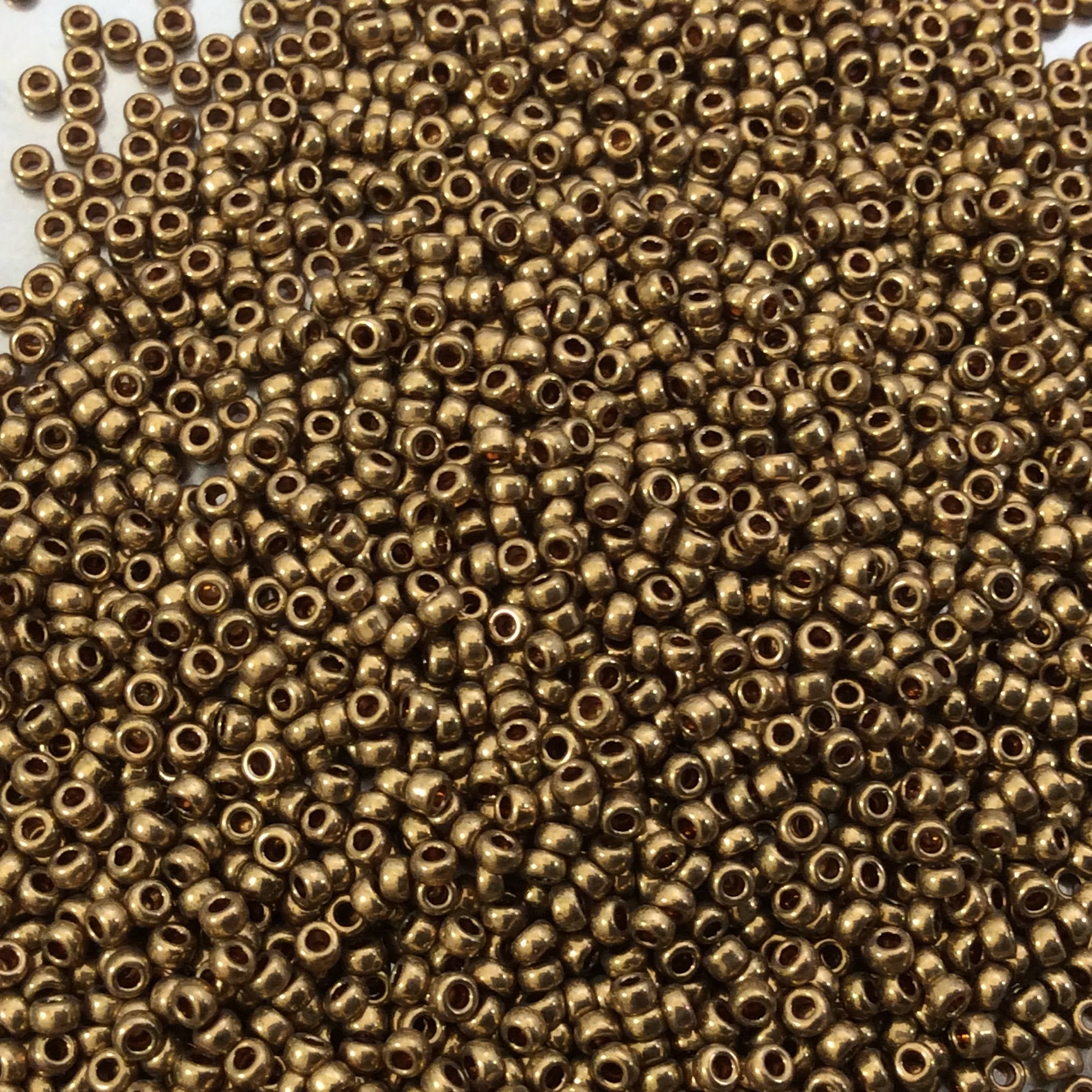 Size 15/0 Metallic Light Bronze Genuine Miyuki Glass Seed Beads - Sold by 8.2 Gram Tubes (~2050 Beads per Tube) - (15-9457L)