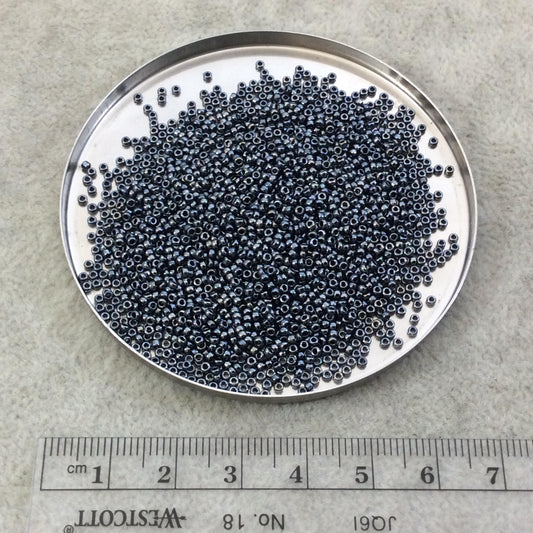 Size 15/0 Metallic Gunmetal Genuine Miyuki Glass Seed Beads - Sold by 8.2 Gram Tubes (~2050 Beads per Tube) - (15-9451)