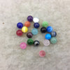 SUPER-CUTE UNDRILLED 8mm Multicolor Synthetic Cat's Eye Beads - For Chainmaille, Wire-Caging, or Polymer Setting - Sold by Mixed Pack of 20
