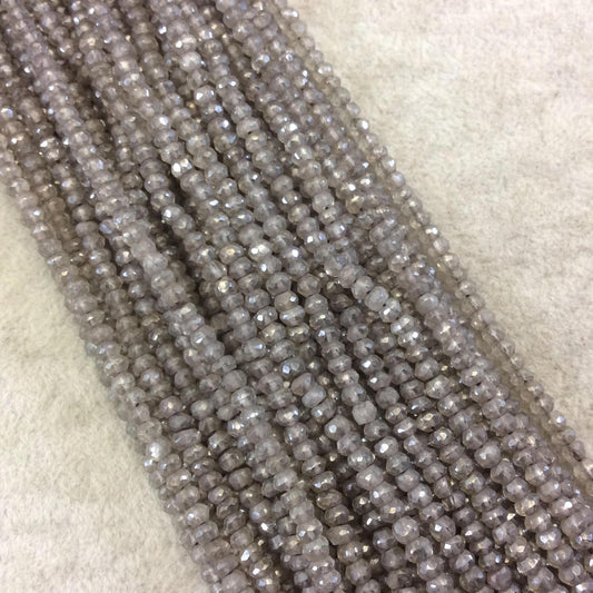 Holiday Special! 2-3mm x 2-3mm Faceted Natural Mystic Smoky Quartz Rondelle Beads - 13" Strand (~ 120 Beads)