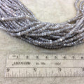 Holiday Special! 2-3mm x 2-3mm Faceted Natural Gray Blue Labradorite Rondelle Beads - 13" Strand (~ 140 Beads)