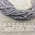 Mystic Gray Moonstone Rondelle Beads - 2mm x 3mm