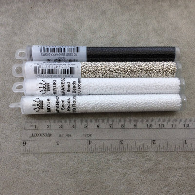 Size 11/0 Semi-Matte Finish Silver-Lined Gold Color Miyuki Glass Seed Beads - Sold by 23 Gram Tubes (~ 2500 Beads / Tube) - (11-91902)