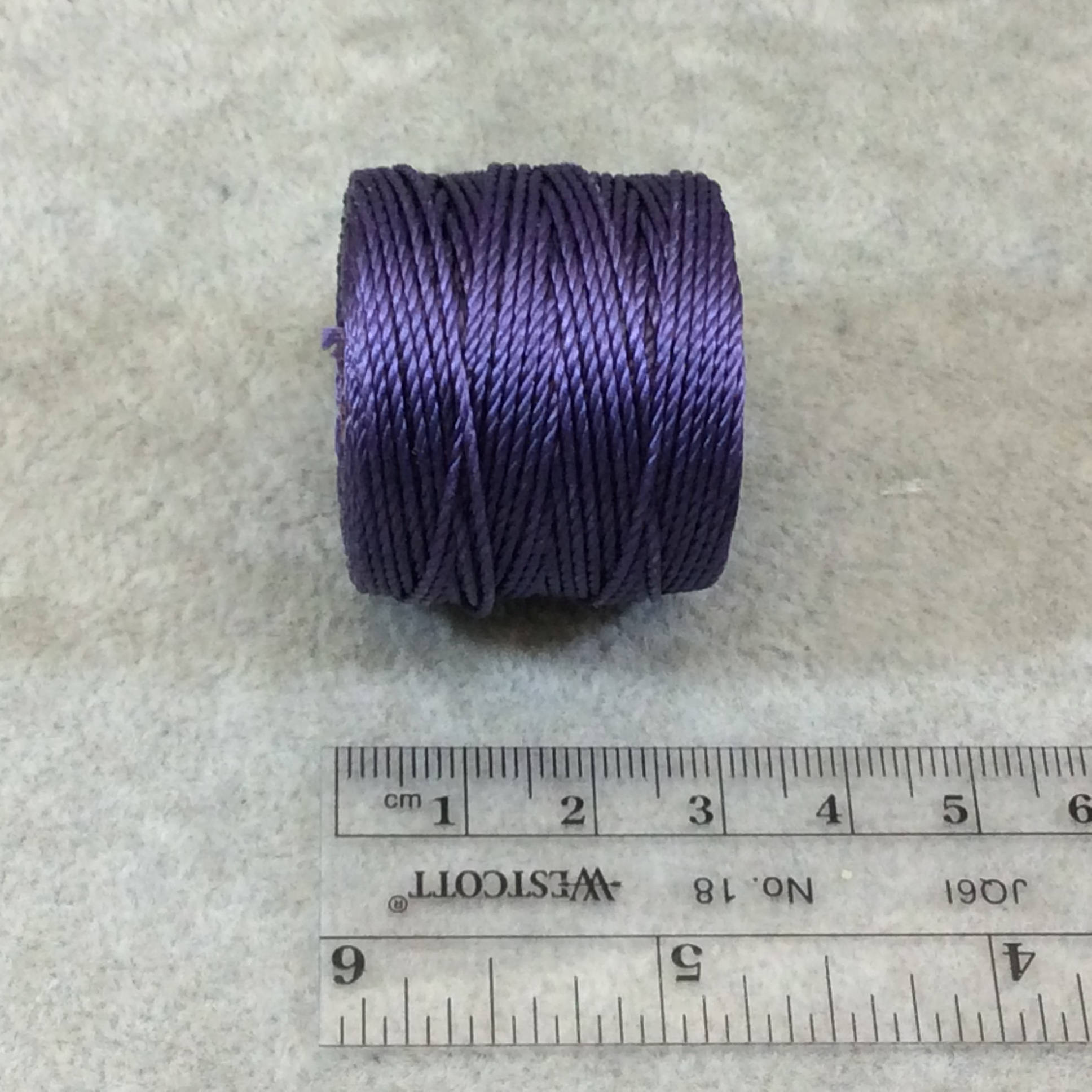 FULL SPOOL - Beadsmith S-Lon 400 Medium Purple Nylon Macrame/Jewelry Cord - Measuring 0.9mm Thick - 35 Yards (105 Feet) - (SL400-MDP)
