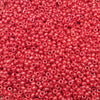 Size 11/0 Luster Finish Opaque Red Luster Color Miyuki Glass Seed Beads - Sold by 23 Gram Tubes (~ 2500 Beads / Tube) - (11-9426)