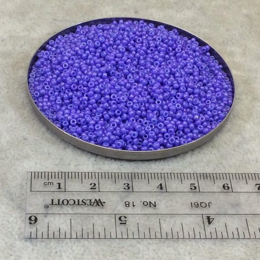 Size 11/0 Glossy Finish Opaque Purple Color Miyuki Glass Seed Beads - Sold by 23 Gram Tubes (~ 2500 Beads / Tube) - (11-91477)