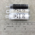 1mm x 3mm Glossy Opaque White Genuine Miyuki Glass Seed Spacer Beads - Sold by 8 Gram Tubes (Approx. 520 Beads per Tube) - (SPR3-402)