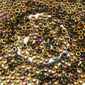 1mm x 3mm Glossy Gold Violet Metallic Genuine Miyuki Glass Seed Spacer Beads - Sold by 8 Gram Tubes (~ 520 Beads per Tube) - (SPR3-462)