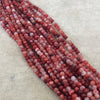 4mm Red Mottled Agate Beads
