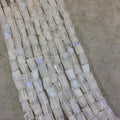 Rainbow Moonstone Nugget Beads - 10mm Faceted Rectangle Beads